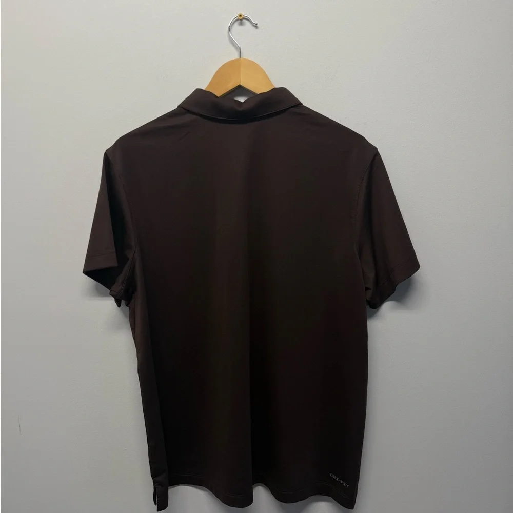 Nike Dri-Fit Brown Polo Shirt Men’s XL Golf Active - Picture 3 of 9